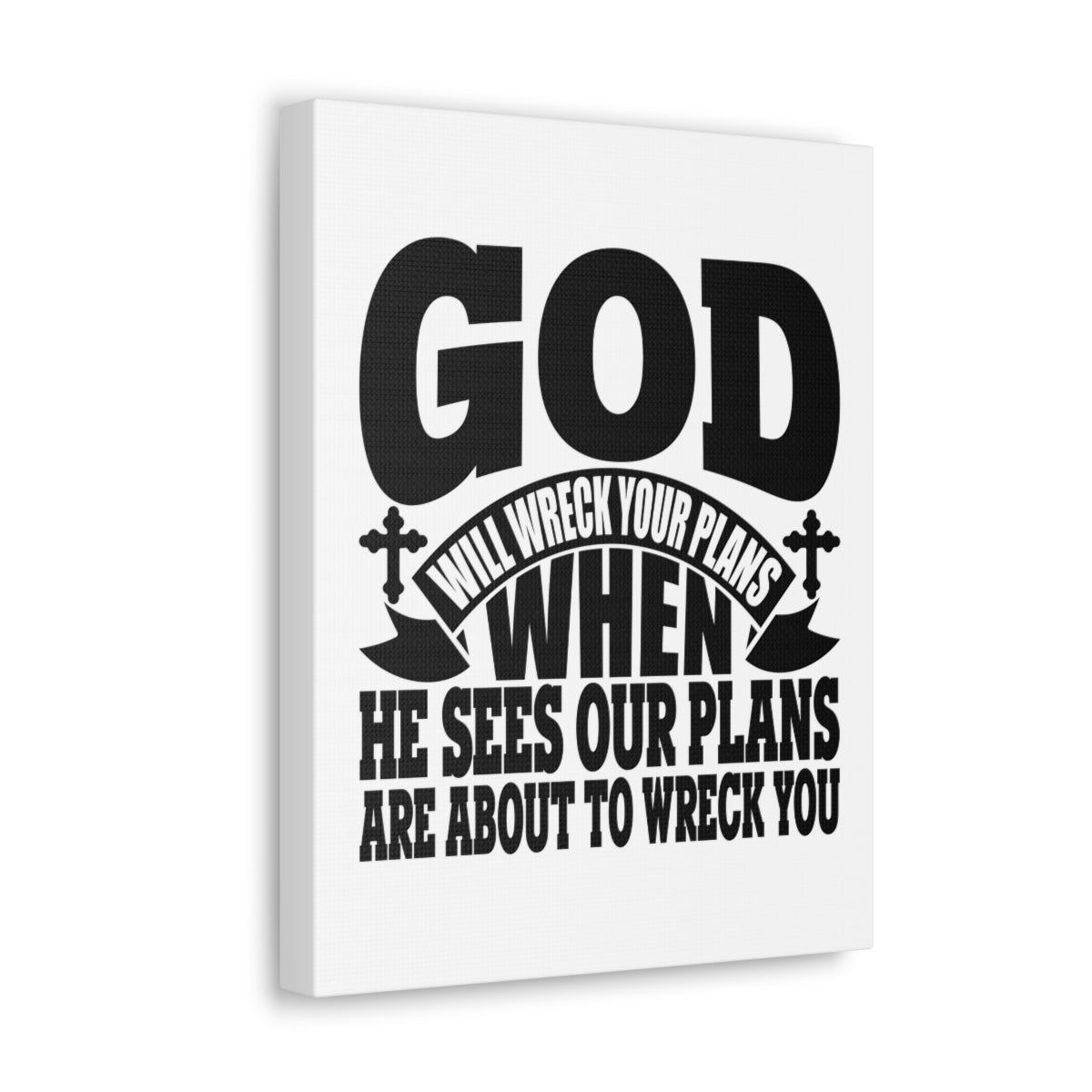 Scripture Walls He Sees Our Plans Jeremiah 29:11 White Christian Wall Art Bible Verse Print Ready to Hang Unframed-Express Your Love Gifts
