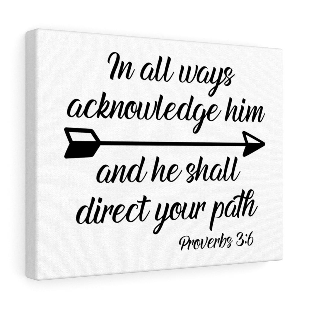 Scripture Walls He Shall Direct Your Path Proverbs 3:6 Bible Verse Canvas Christian Wall Art Ready to Hang Unframed-Express Your Love Gifts
