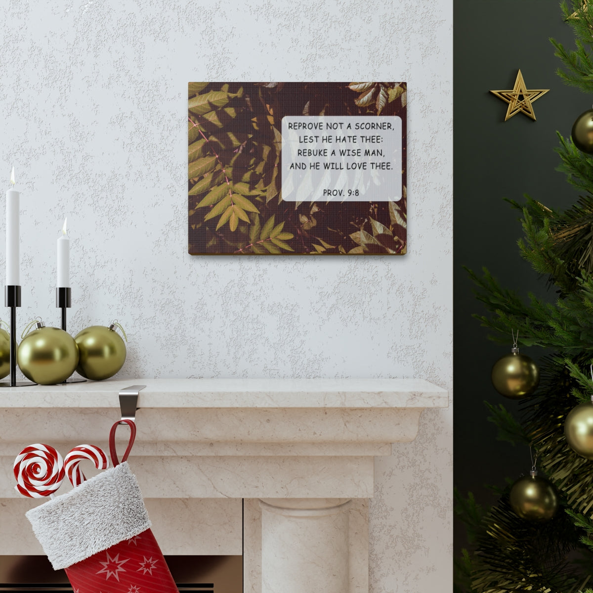 Scripture Walls He Will Love Proverbs 9:8 Bible Verse Canvas Christian Wall Art Bible Verse Print Ready To Hang Unframed-Express Your Love Gifts