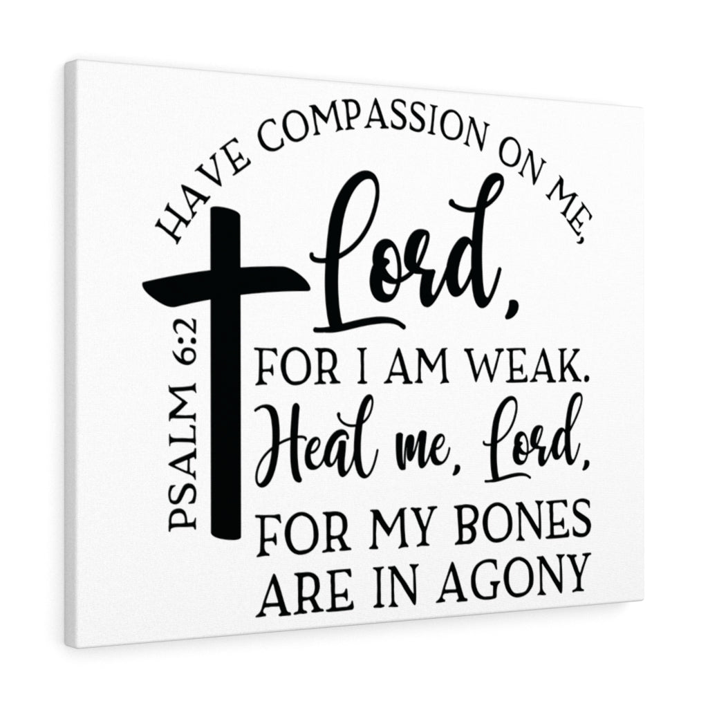 Scripture Walls Heal Me Lord Psalm 6:2 Bible Verse Canvas Christian Wall Art Ready to Hang Unframed-Express Your Love Gifts