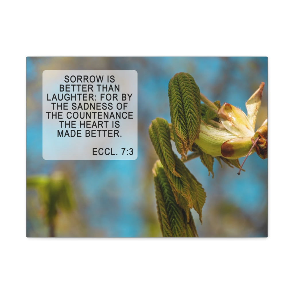 Scripture Walls Heart Is Made Better Eccl 7:3 Bible Verse Canvas Christian Wall Art Ready to Hang Unframed-Express Your Love Gifts