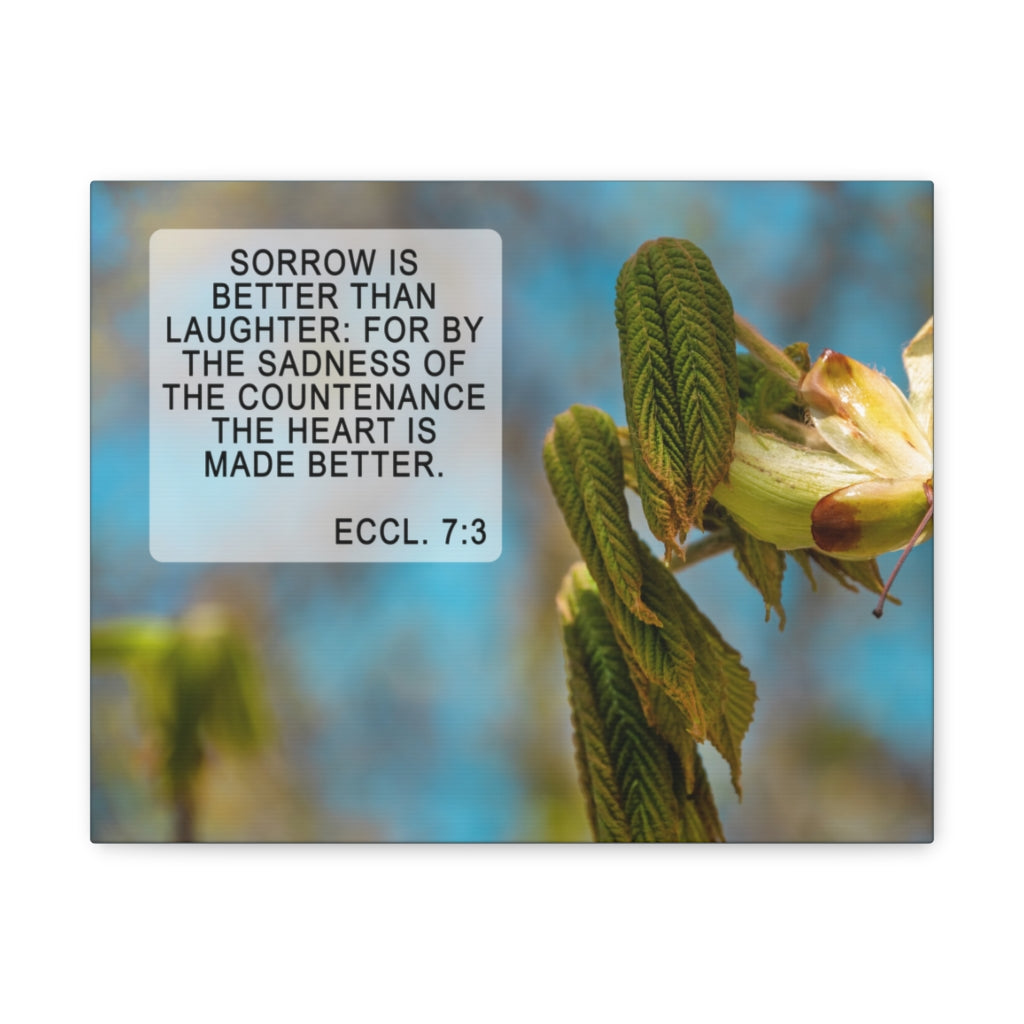 Scripture Walls Heart Is Made Better Eccl 7:3 Bible Verse Canvas Christian Wall Art Ready to Hang Unframed-Express Your Love Gifts