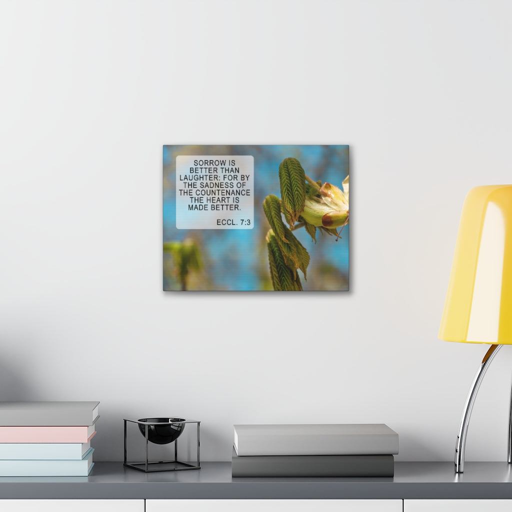 Scripture Walls Heart Is Made Better Eccl 7:3 Bible Verse Canvas Christian Wall Art Ready to Hang Unframed-Express Your Love Gifts