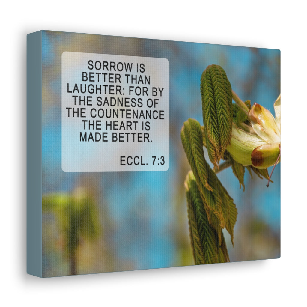 Scripture Walls Heart Is Made Better Eccl 7:3 Bible Verse Canvas Christian Wall Art Ready to Hang Unframed-Express Your Love Gifts