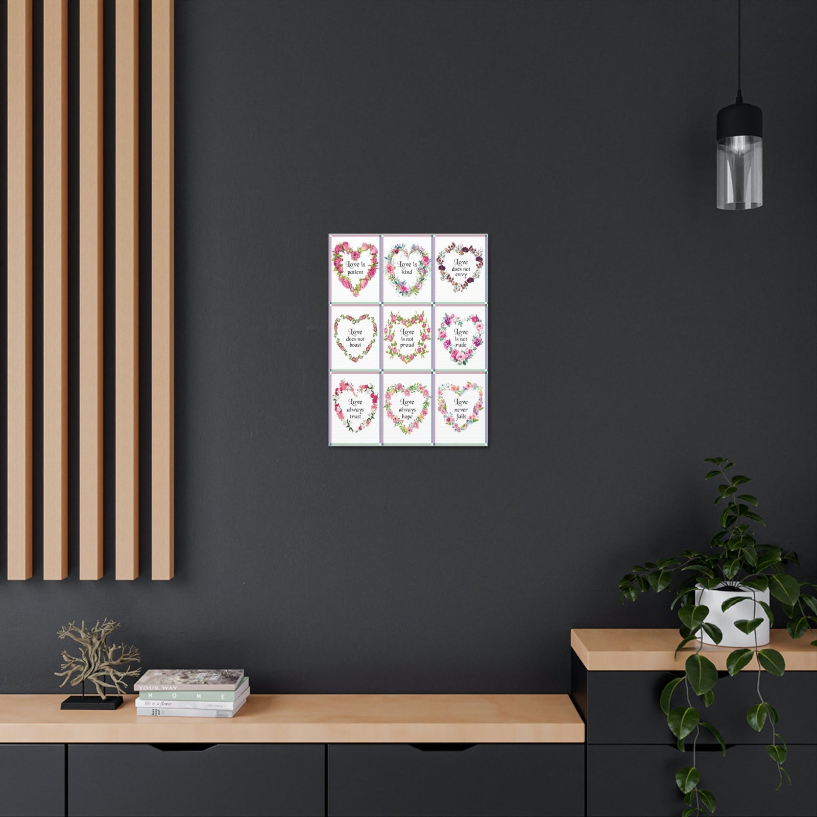 Scripture Walls Hearts of Love 1 Corinthians 13.4-8 Corinthians Christian Home Decor Bible Art Unframed-Express Your Love Gifts