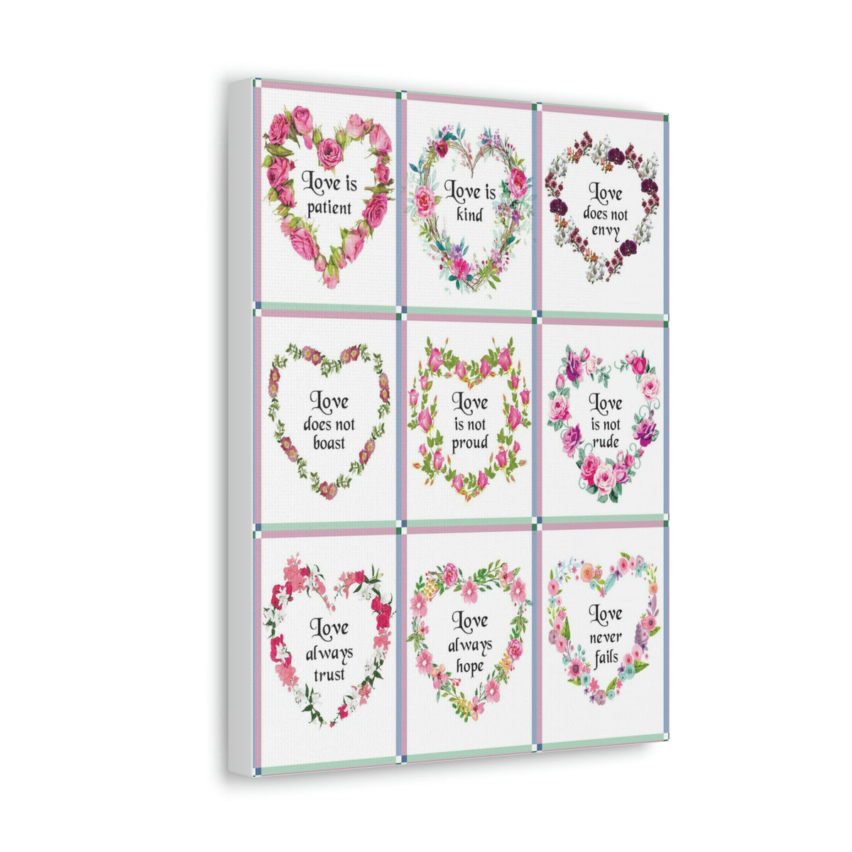 Scripture Walls Hearts of Love 1 Corinthians 13.4-8 Corinthians Christian Home Decor Bible Art Unframed-Express Your Love Gifts