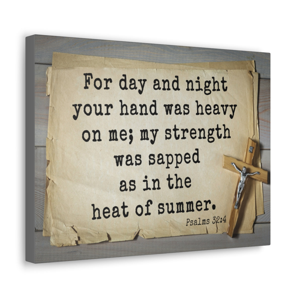 Scripture Walls Heat Of Summer Psalms 32:4 Bible Verse Canvas Christian Wall Art Ready to Hang Unframed-Express Your Love Gifts