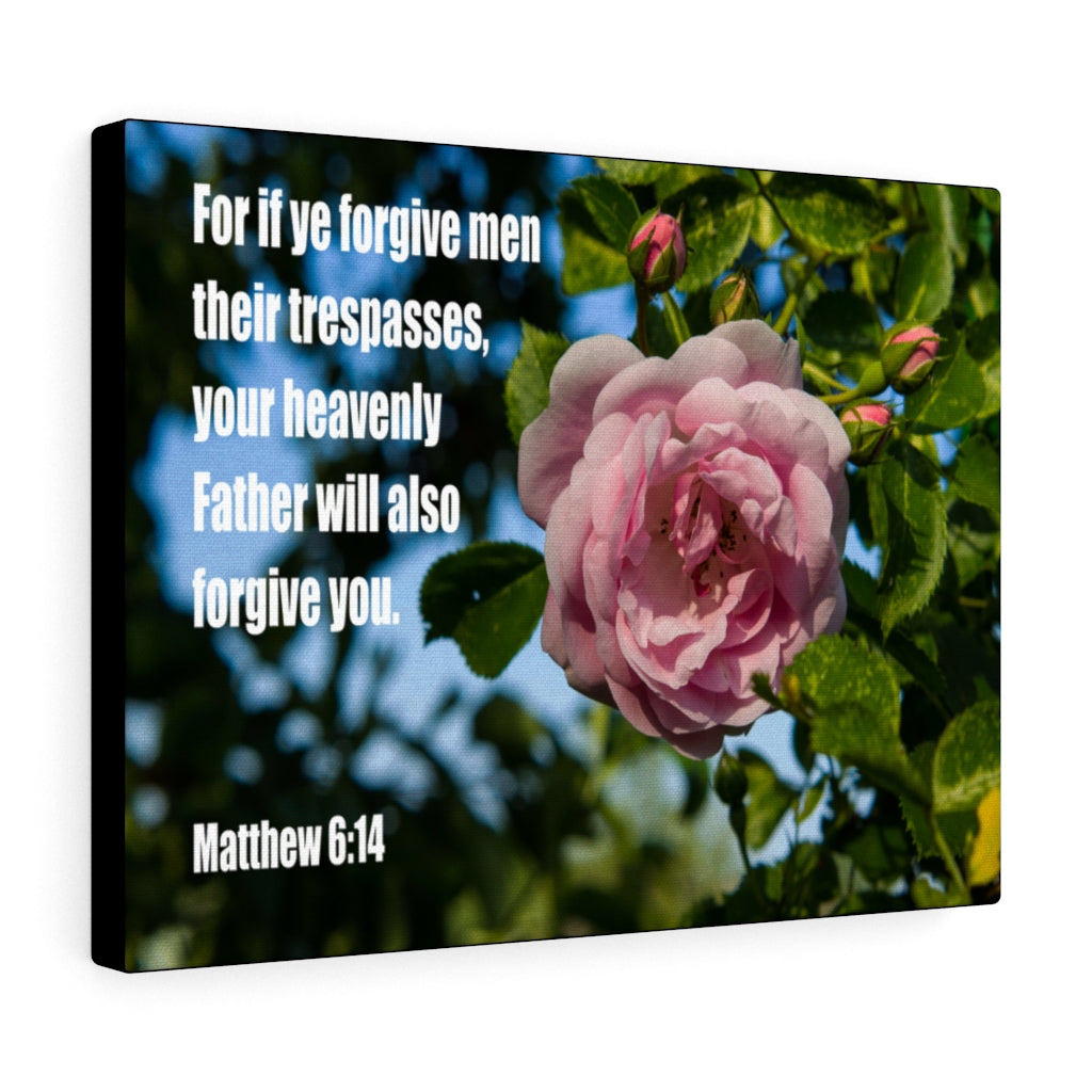 Scripture Walls Heavenly Father Forgive You Matthew 6:14 Bible Verse Canvas Christian Wall Art Ready to Hang Unframed-Express Your Love Gifts