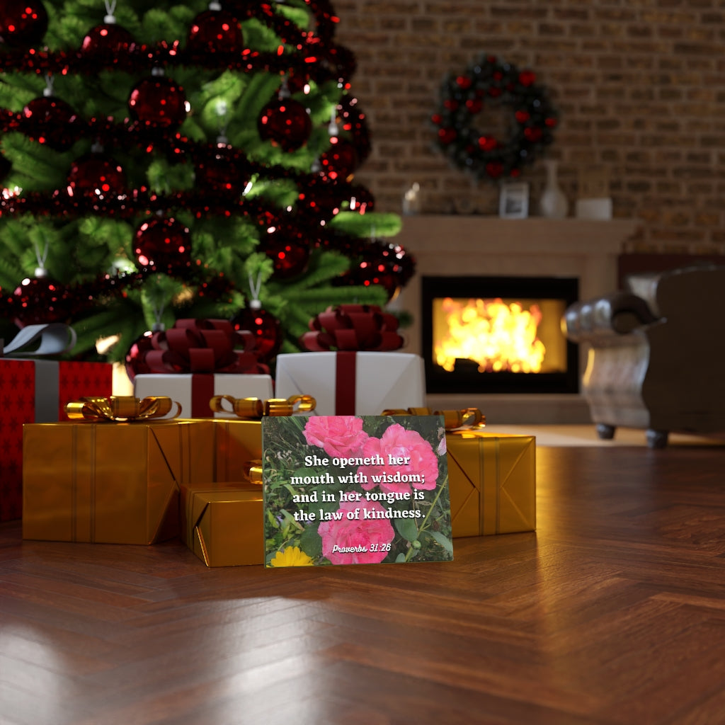 Scripture Walls Her Mouth With Wisdom Proverbs 31:26 Bible Verse Canvas Christian Wall Art Ready to Hang Unframed-Express Your Love Gifts