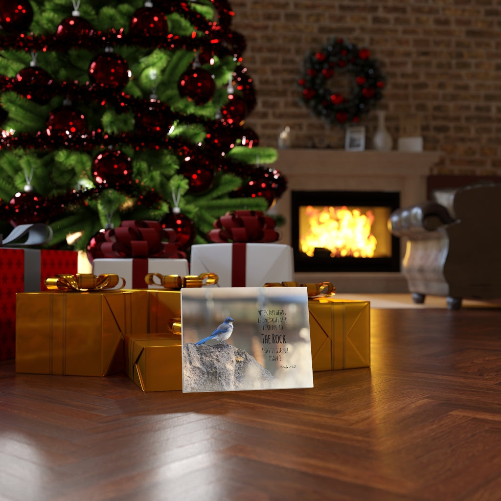 Scripture Walls Higher Than I Psalm 61:2 Bible Verse Canvas Christian Wall Art Ready to Hang Unframed-Express Your Love Gifts