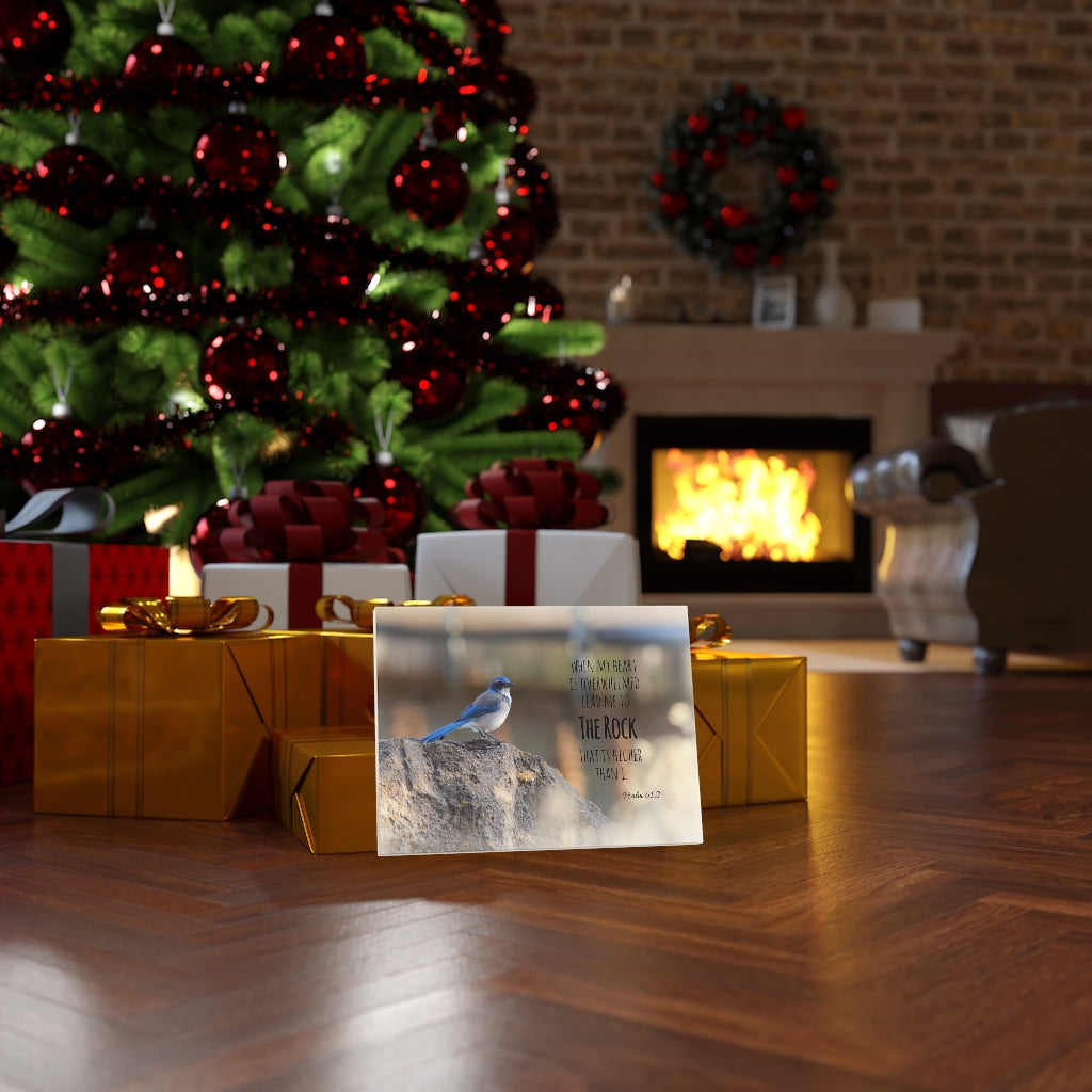 Scripture Walls Higher Than I Psalm 61:2 Bible Verse Canvas Christian Wall Art Ready to Hang Unframed-Express Your Love Gifts