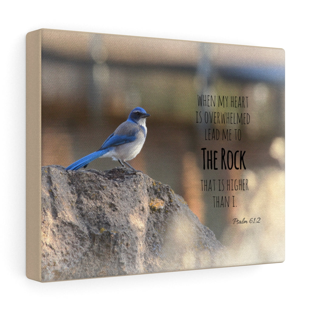 Scripture Walls Higher Than I Psalm 61:2 Bible Verse Canvas Christian Wall Art Ready to Hang Unframed-Express Your Love Gifts