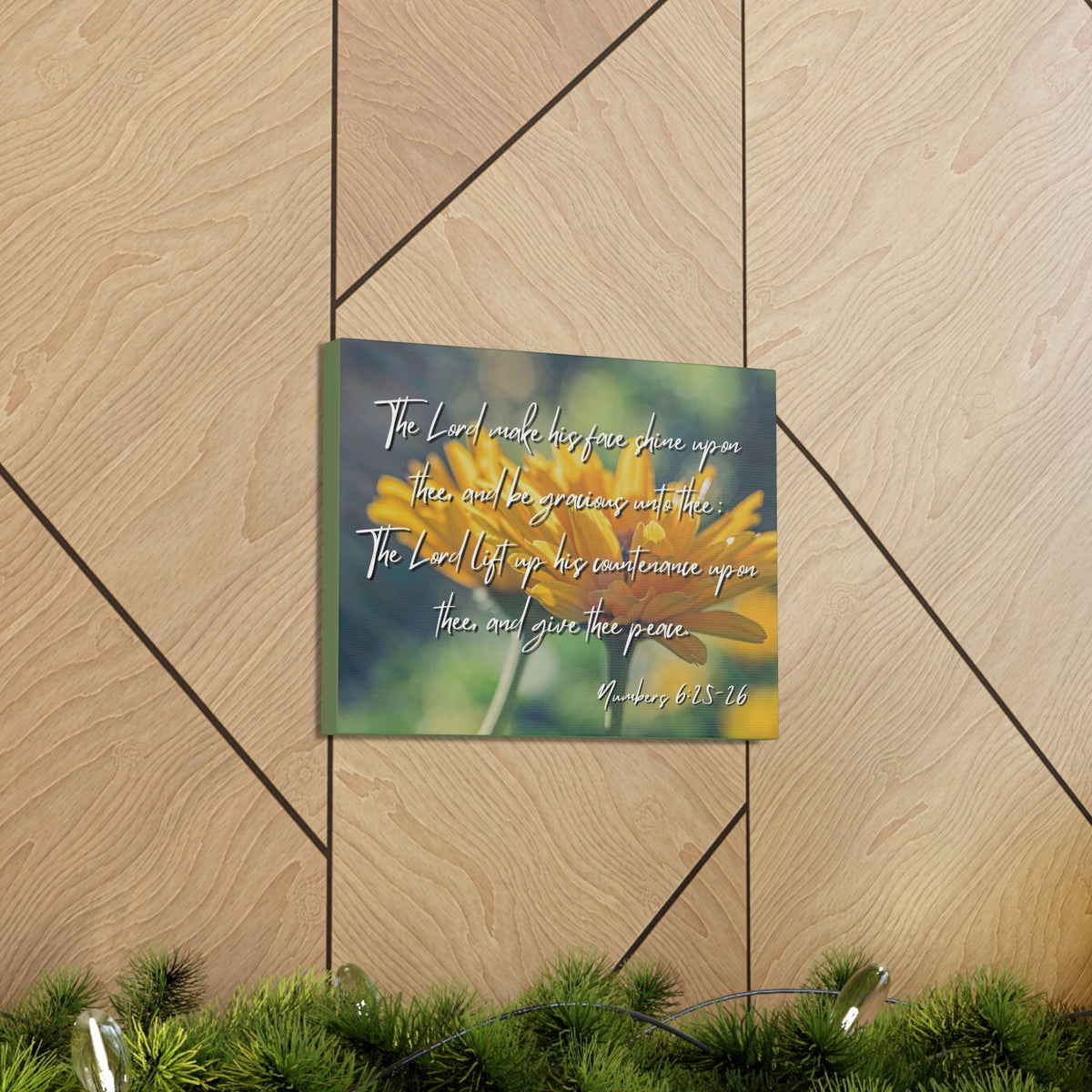 Scripture Walls His Face Shine Numbers 6:26 Bible Verse Canvas Christian Wall Art Ready to Hang Unframed-Express Your Love Gifts