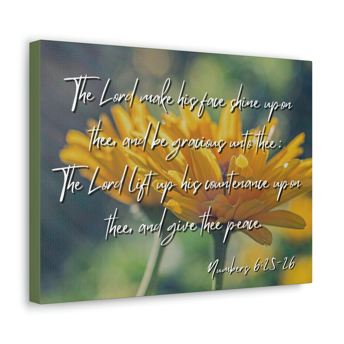 Scripture Walls His Face Shine Numbers 6:26 Bible Verse Canvas Christian Wall Art Ready to Hang Unframed-Express Your Love Gifts