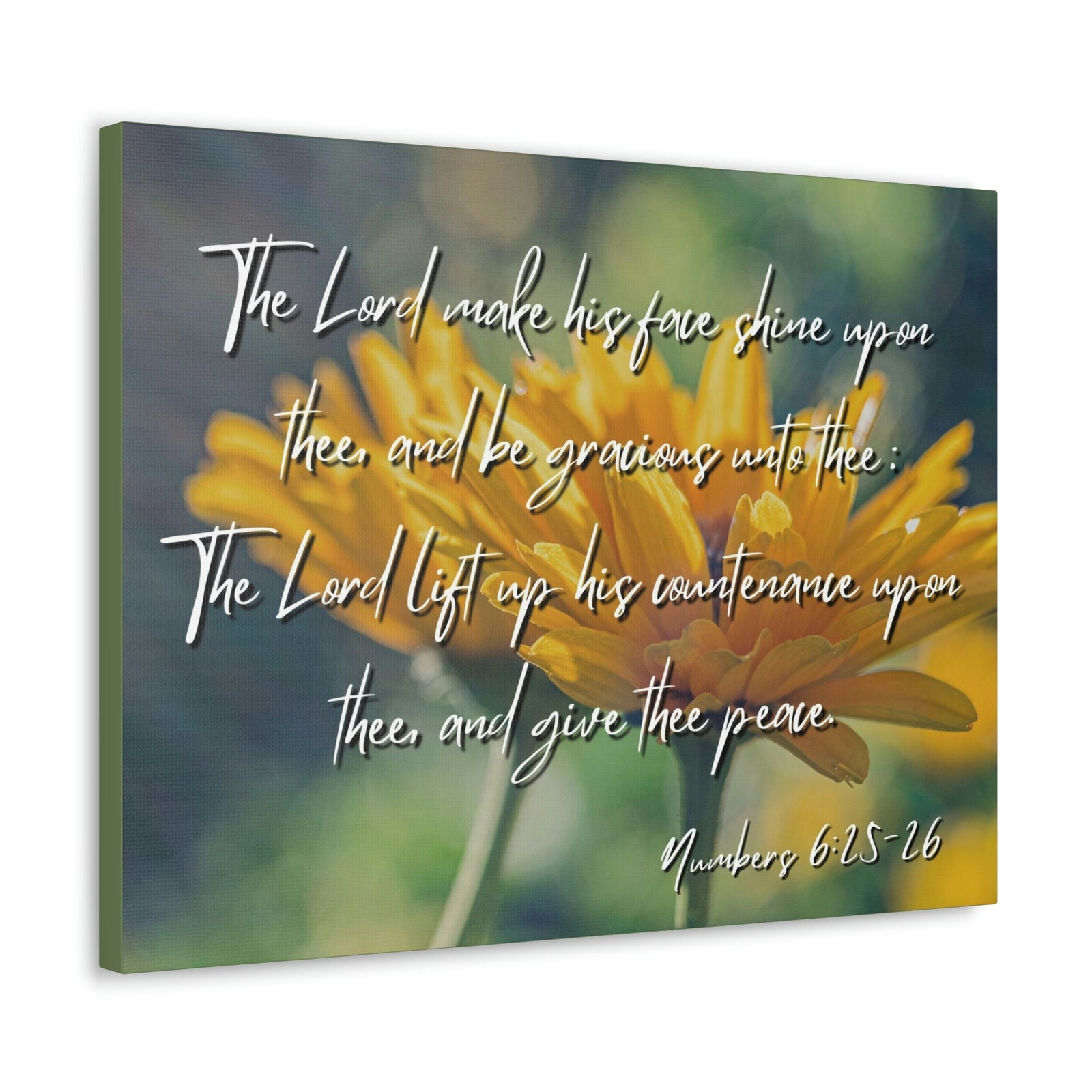 Scripture Walls His Face Shine Numbers 6:26 Bible Verse Canvas Christian Wall Art Ready to Hang Unframed-Express Your Love Gifts