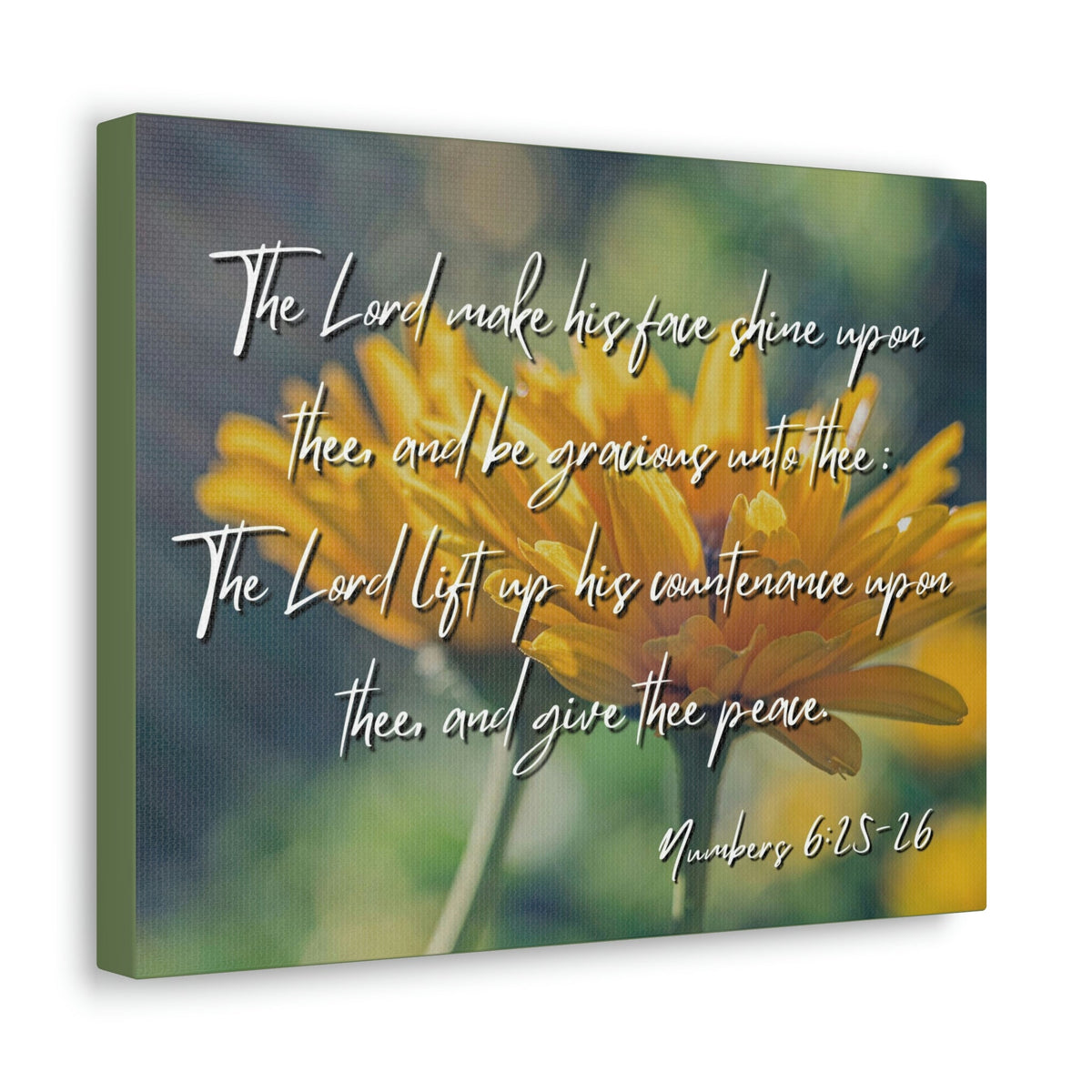 Scripture Walls His Face Shine Numbers 6:26 Bible Verse Canvas Christian Wall Art Ready to Hang Unframed-Express Your Love Gifts