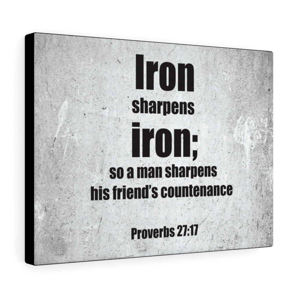 Scripture Walls His Friends Countenance Proverbs 27:17 Bible Verse Canvas Christian Wall Art Ready to Hang Unframed-Express Your Love Gifts