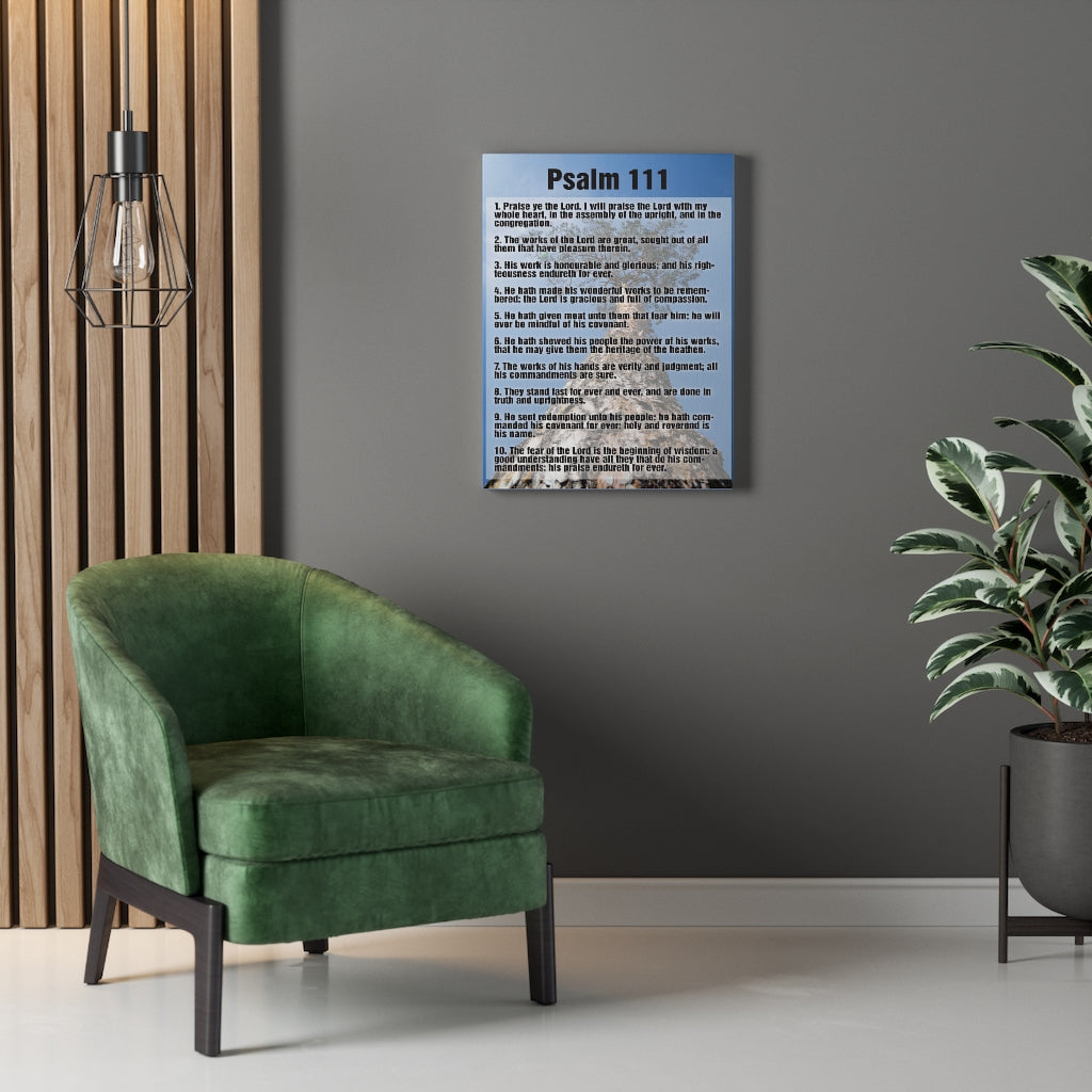 Scripture Walls His Goodness Endures Forever Psalm 111 Bible Verse Canvas Christian Wall Art Ready to Hang Unframed-Express Your Love Gifts