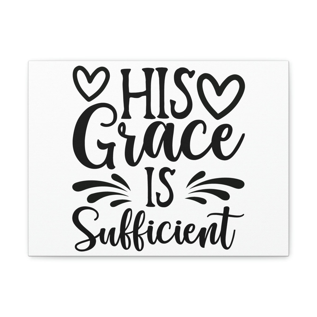 Scripture walls His Grace Is Sufficient 2 Corinthians 9:8 Hearts Christian Wall Art Print Ready to Hang Unframed-Express Your Love Gifts