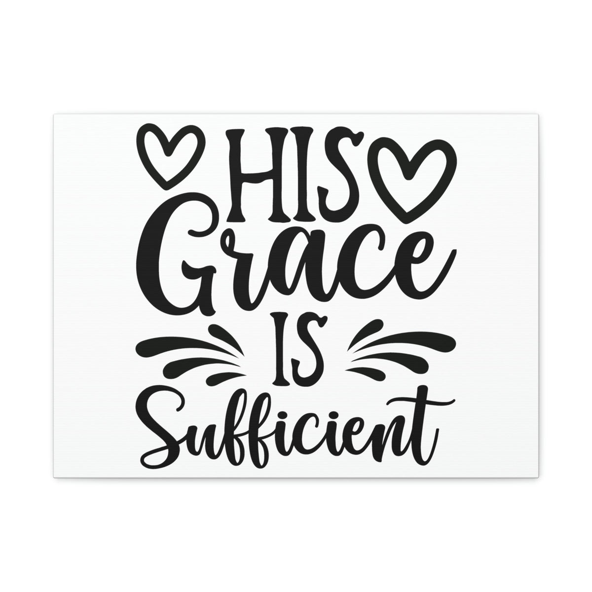 Scripture walls His Grace Is Sufficient 2 Corinthians 9:8 Hearts Christian Wall Art Print Ready to Hang Unframed-Express Your Love Gifts
