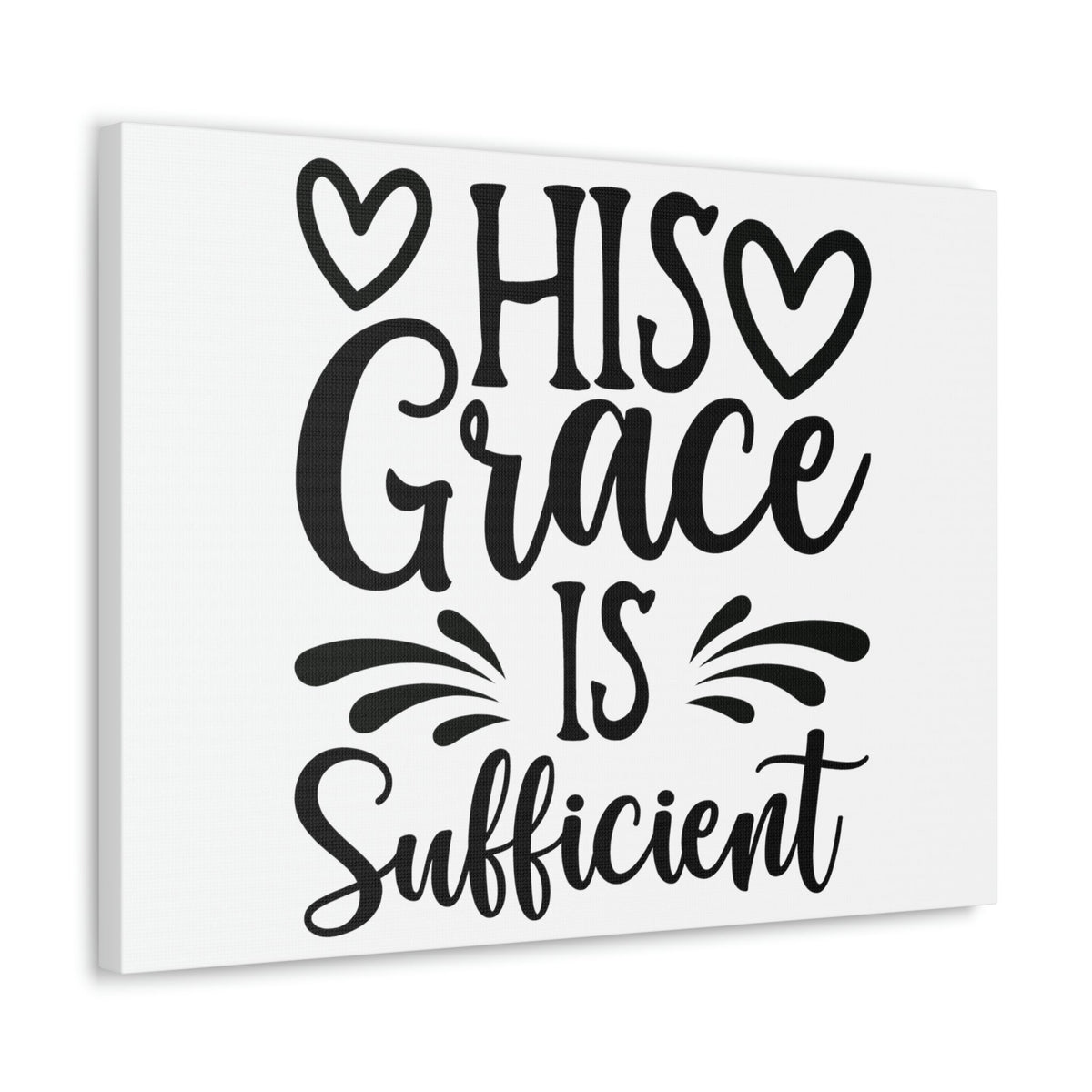 Scripture walls His Grace Is Sufficient 2 Corinthians 9:8 Hearts Christian Wall Art Print Ready to Hang Unframed-Express Your Love Gifts