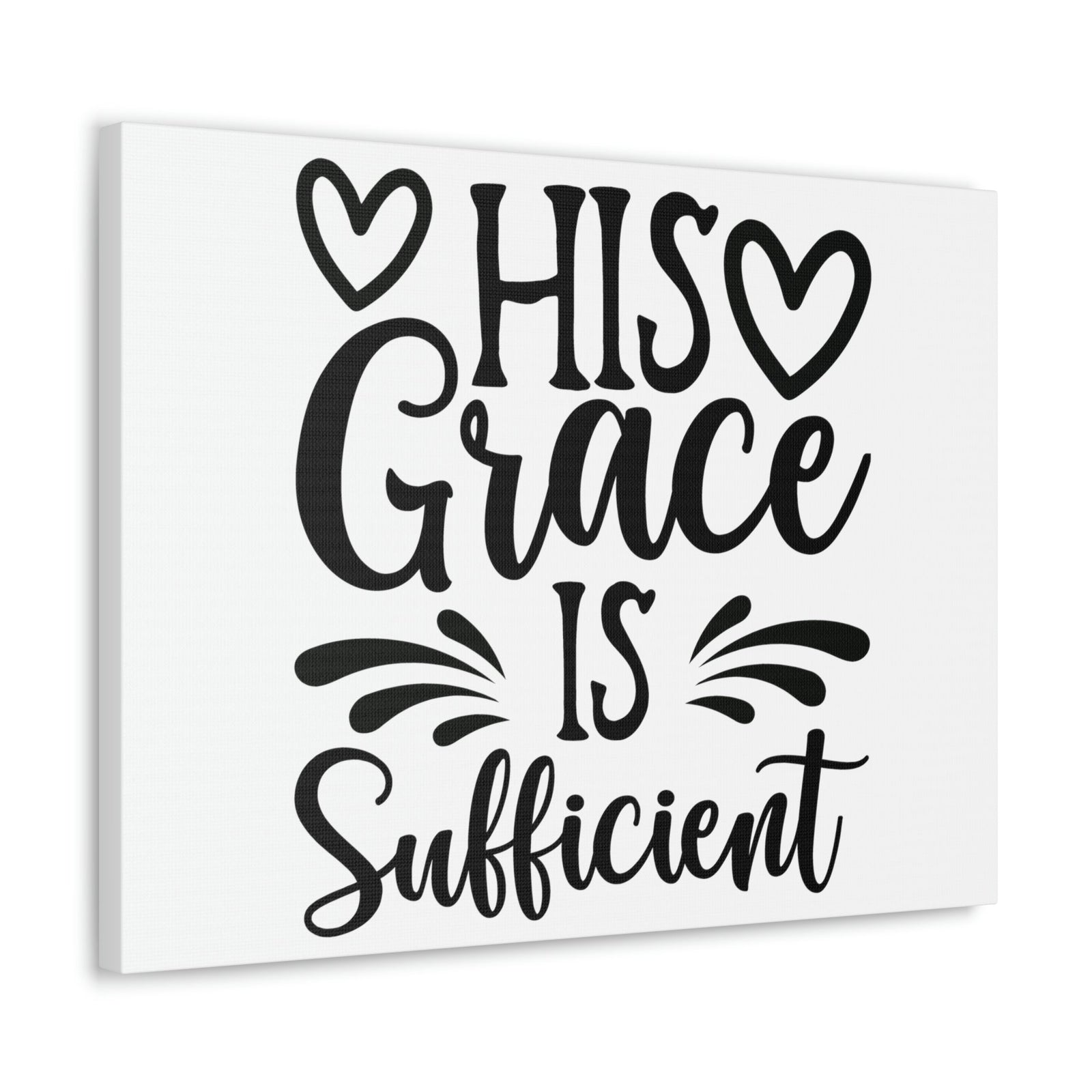 Scripture walls His Grace Is Sufficient 2 Corinthians 9:8 Hearts Christian Wall Art Print Ready to Hang Unframed-Express Your Love Gifts