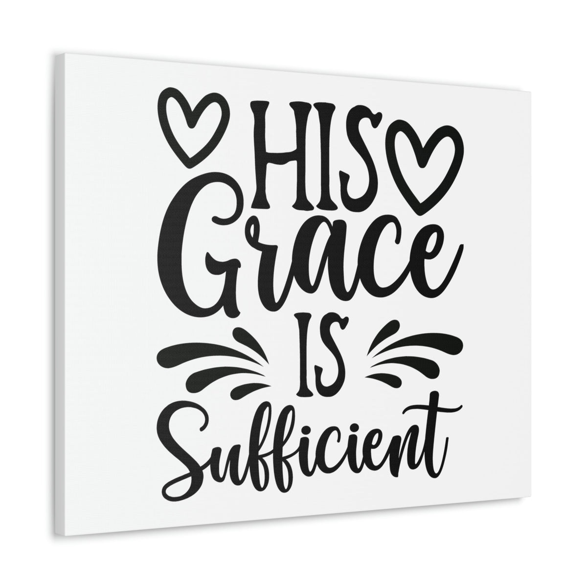 Scripture walls His Grace Is Sufficient 2 Corinthians 9:8 Hearts Christian Wall Art Print Ready to Hang Unframed-Express Your Love Gifts