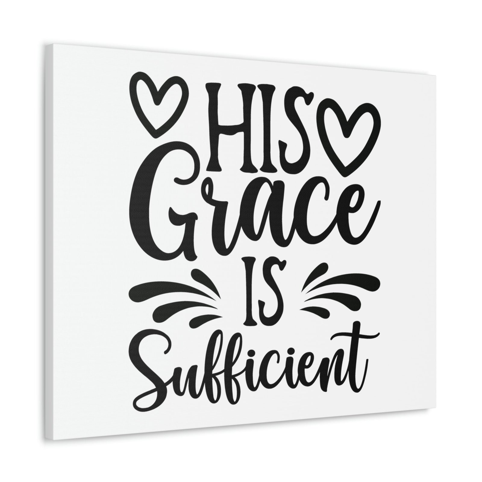 Scripture walls His Grace Is Sufficient 2 Corinthians 9:8 Hearts Christian Wall Art Print Ready to Hang Unframed-Express Your Love Gifts