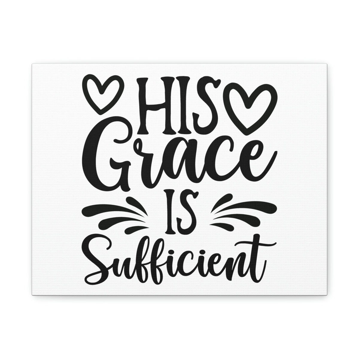 Scripture walls His Grace Is Sufficient 2 Corinthians 9:8 Hearts Christian Wall Art Print Ready to Hang Unframed-Express Your Love Gifts