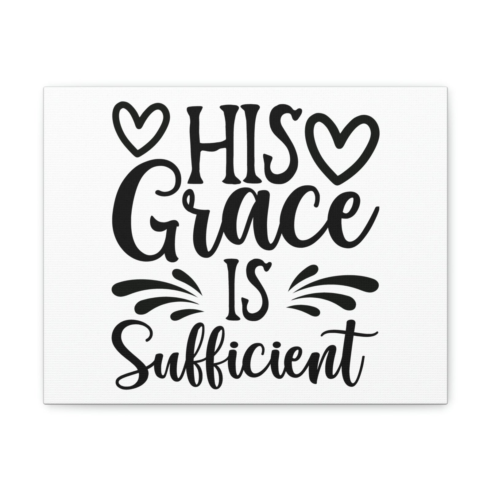 Scripture walls His Grace Is Sufficient 2 Corinthians 9:8 Hearts Christian Wall Art Print Ready to Hang Unframed-Express Your Love Gifts