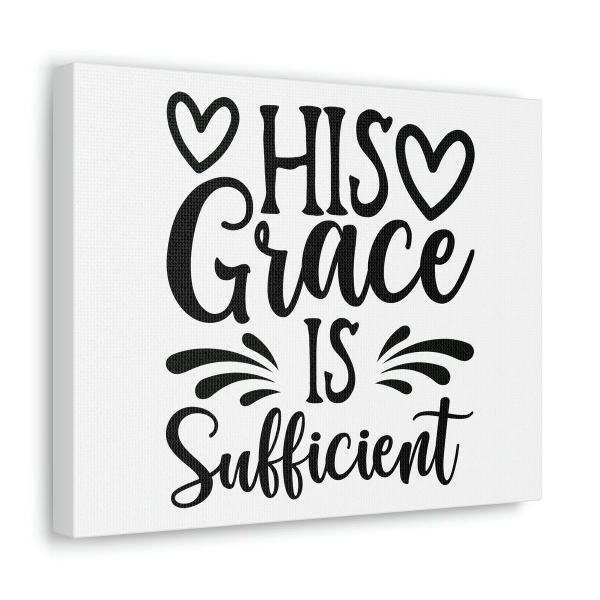 Scripture walls His Grace Is Sufficient 2 Corinthians 9:8 Hearts Christian Wall Art Print Ready to Hang Unframed-Express Your Love Gifts