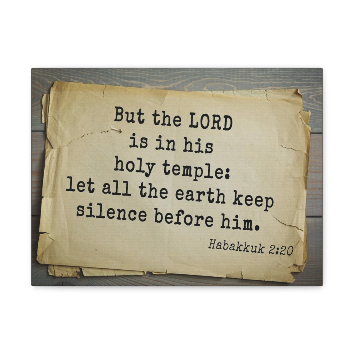 Scripture Walls His Holy Temple Habakkuk 2:20 Bible Verse Canvas Christian Wall Art Bible Verse Print Ready To Hang Unframed-Express Your Love Gifts