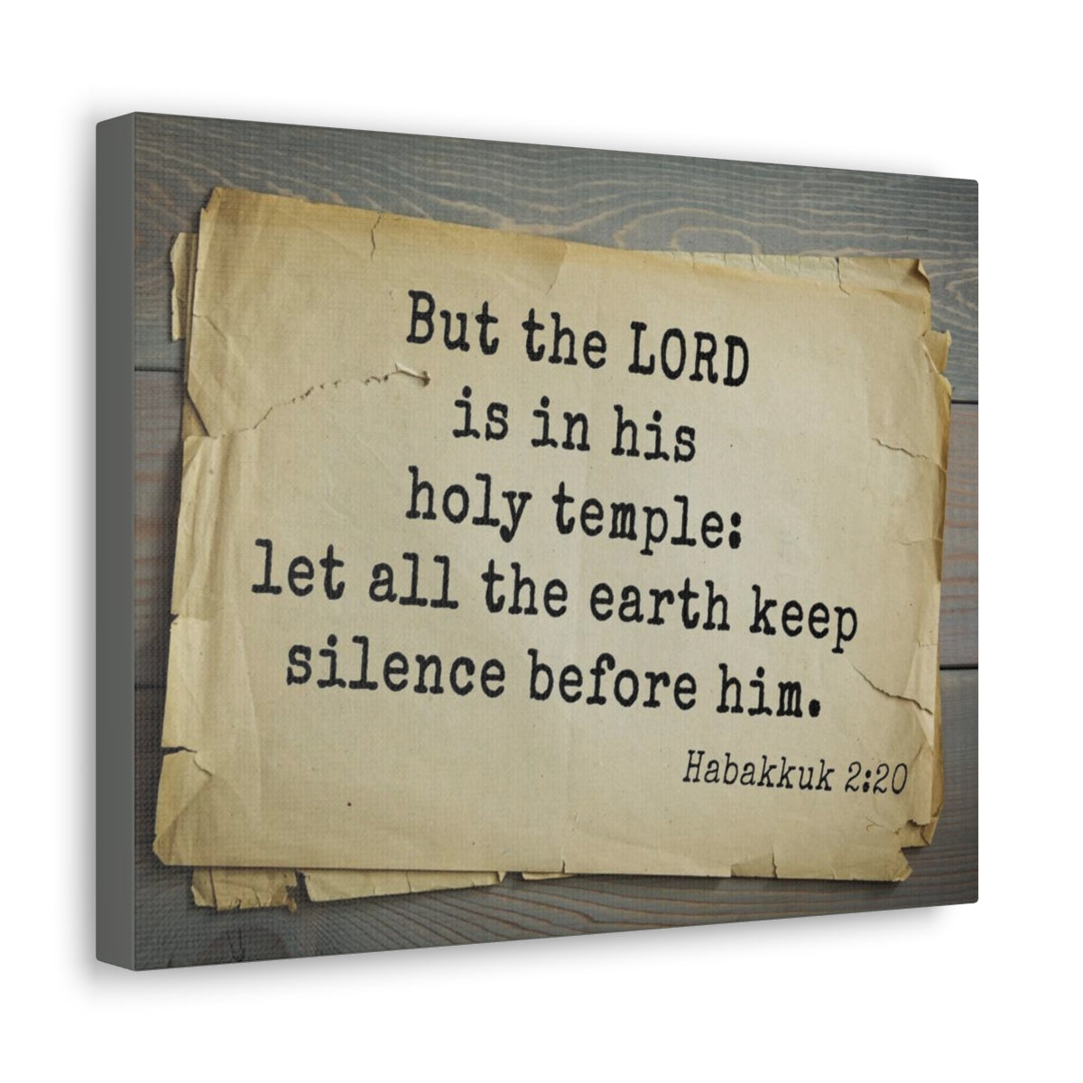 Scripture Walls His Holy Temple Habakkuk 2:20 Bible Verse Canvas Christian Wall Art Bible Verse Print Ready To Hang Unframed-Express Your Love Gifts