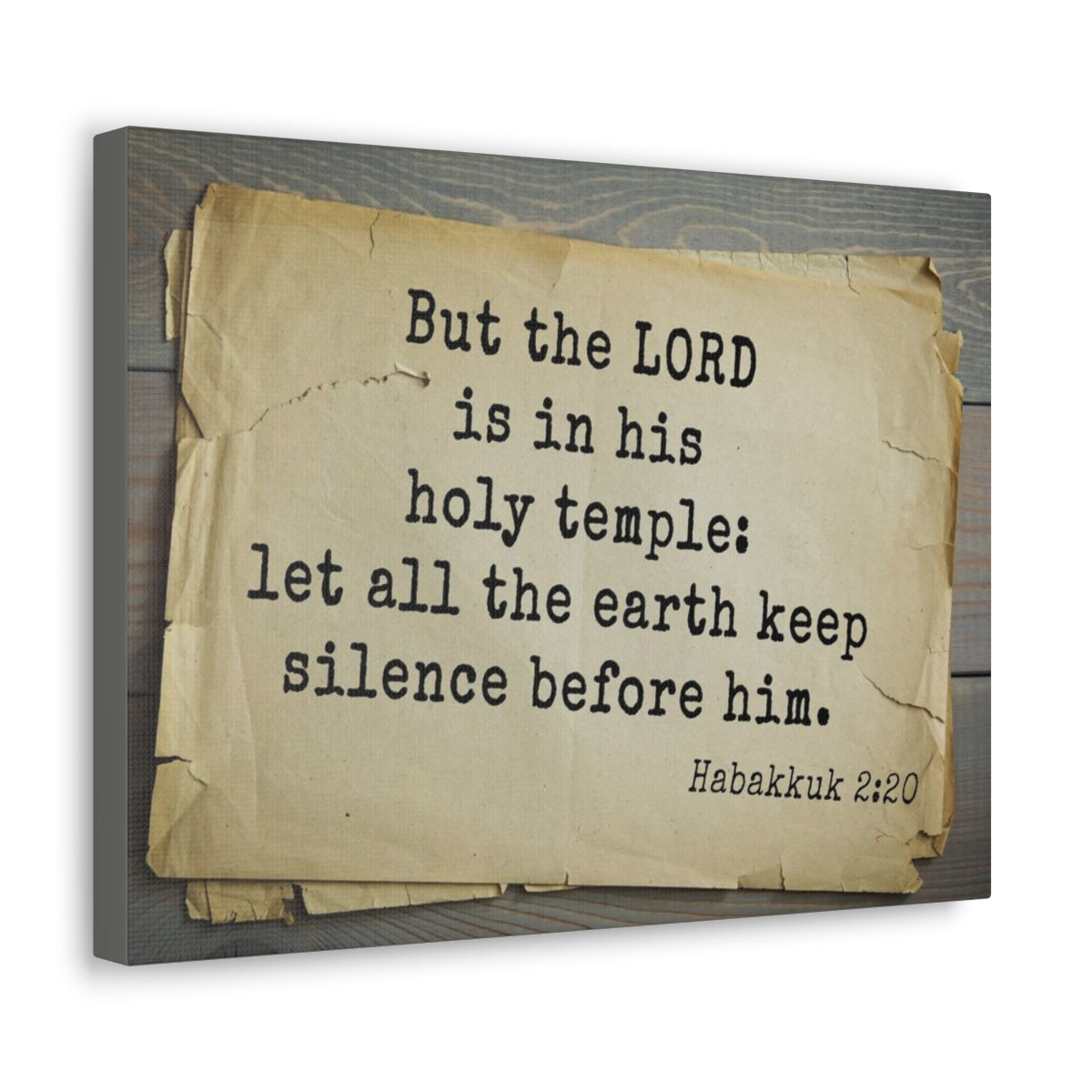 Scripture Walls His Holy Temple Habakkuk 2:20 Bible Verse Canvas Christian Wall Art Bible Verse Print Ready To Hang Unframed-Express Your Love Gifts