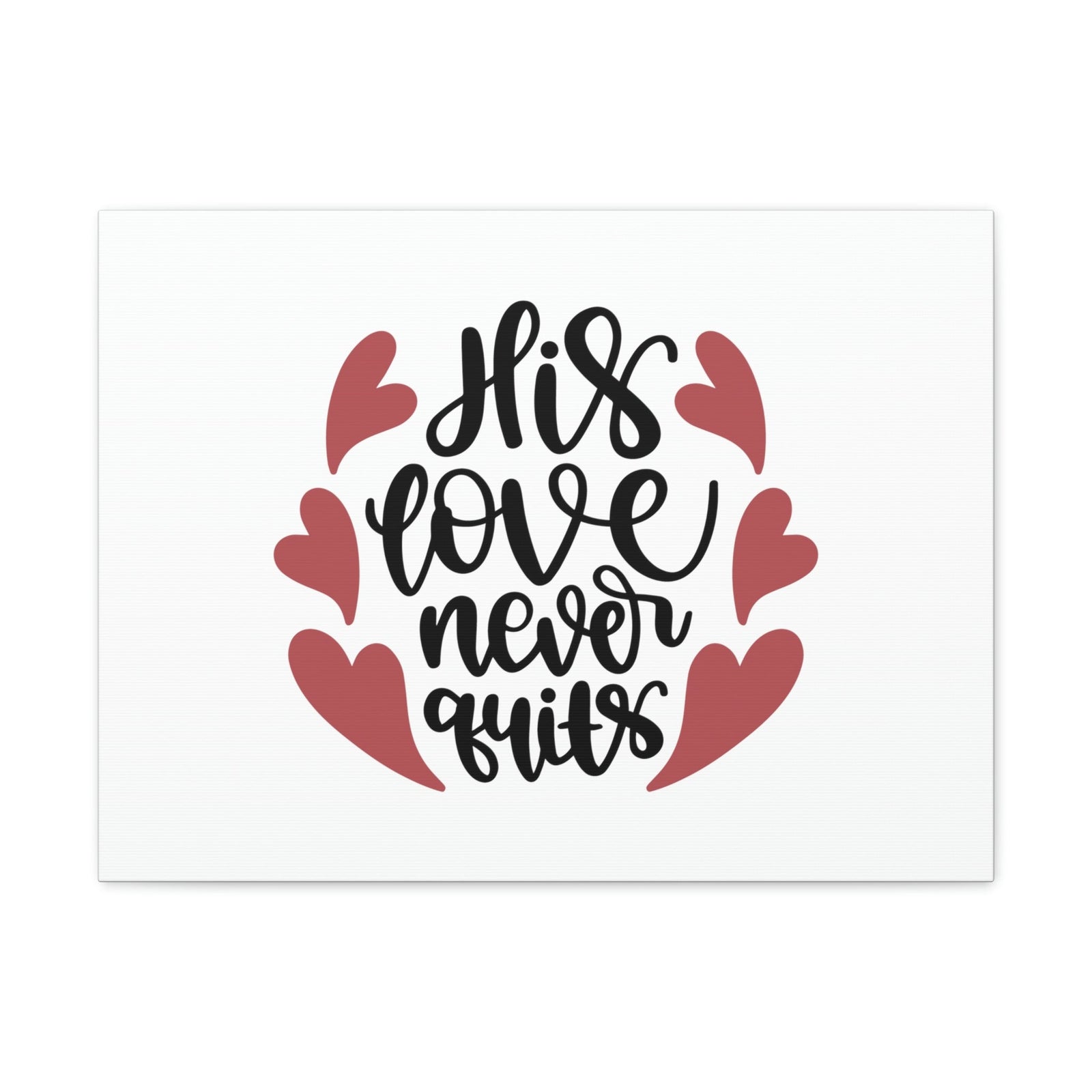 Scripture Walls His Love Never Quits Psalms 136:26 Christian Wall Art Bible Verse Print Ready to Hang Unframed-Express Your Love Gifts