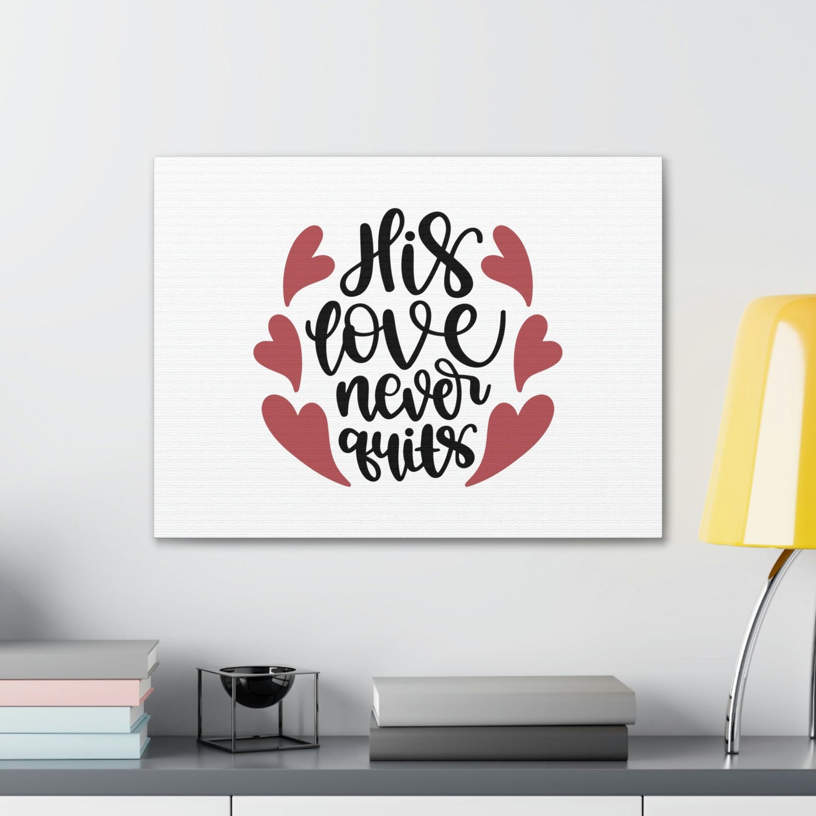 Scripture Walls His Love Never Quits Psalms 136:26 Christian Wall Art Bible Verse Print Ready to Hang Unframed-Express Your Love Gifts