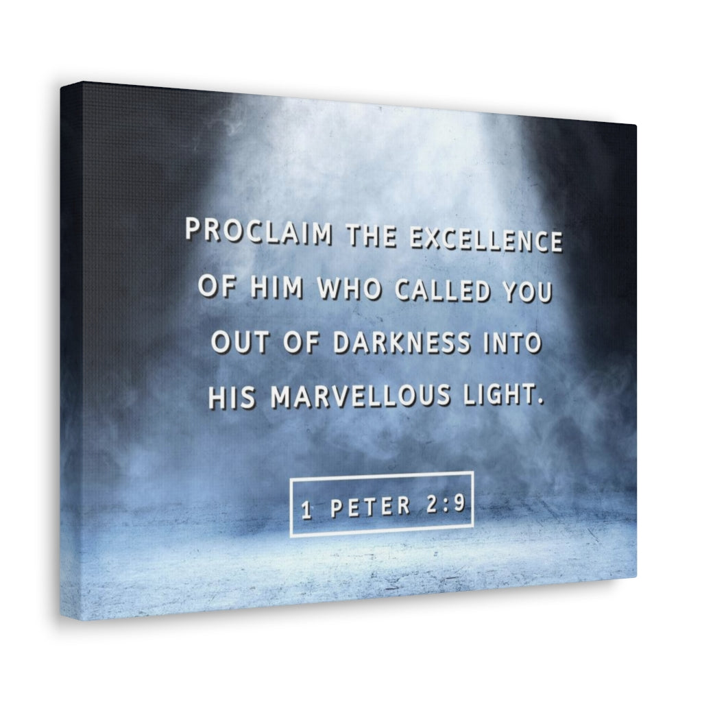 Scripture Walls His Marvellous Light 1 Peter 2:9 Bible Verse Canvas Christian Wall Art Ready to Hang Unframed-Express Your Love Gifts