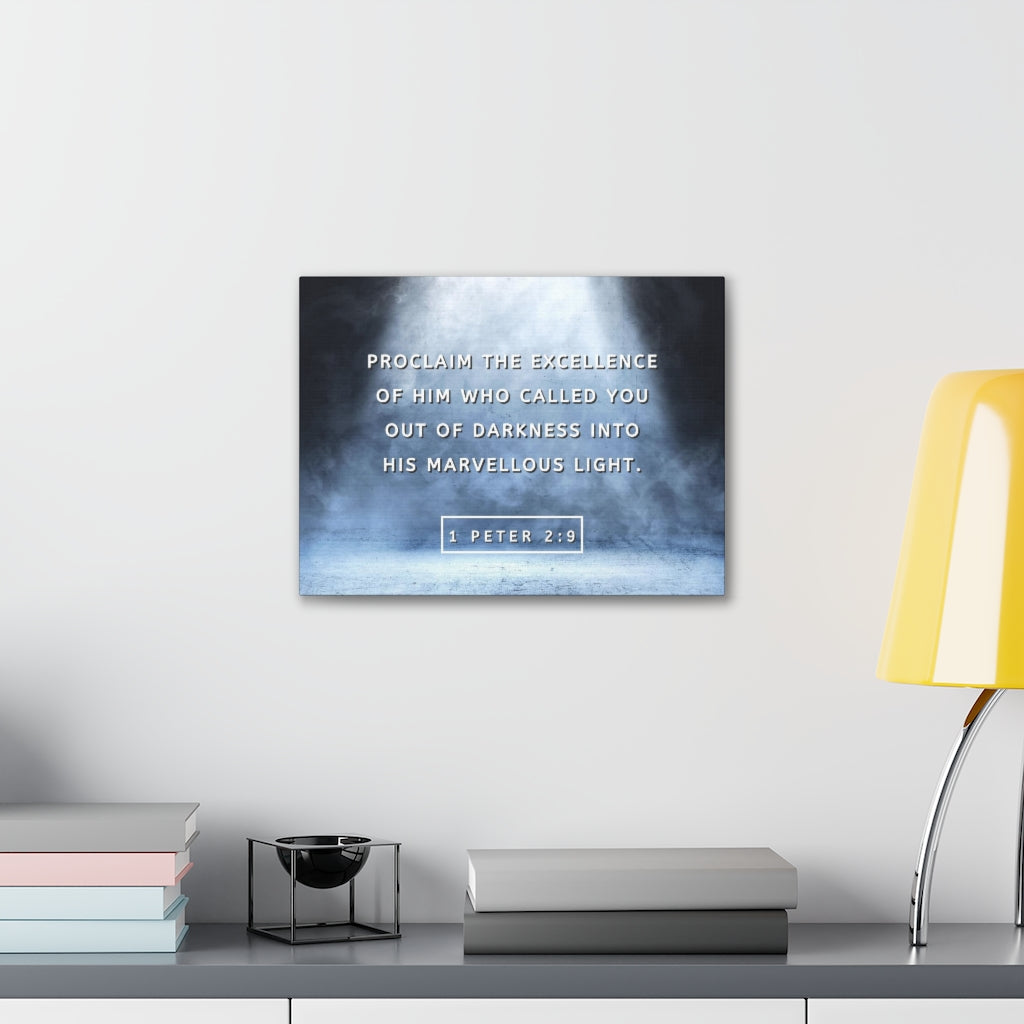 Scripture Walls His Marvellous Light 1 Peter 2:9 Bible Verse Canvas Christian Wall Art Ready to Hang Unframed-Express Your Love Gifts