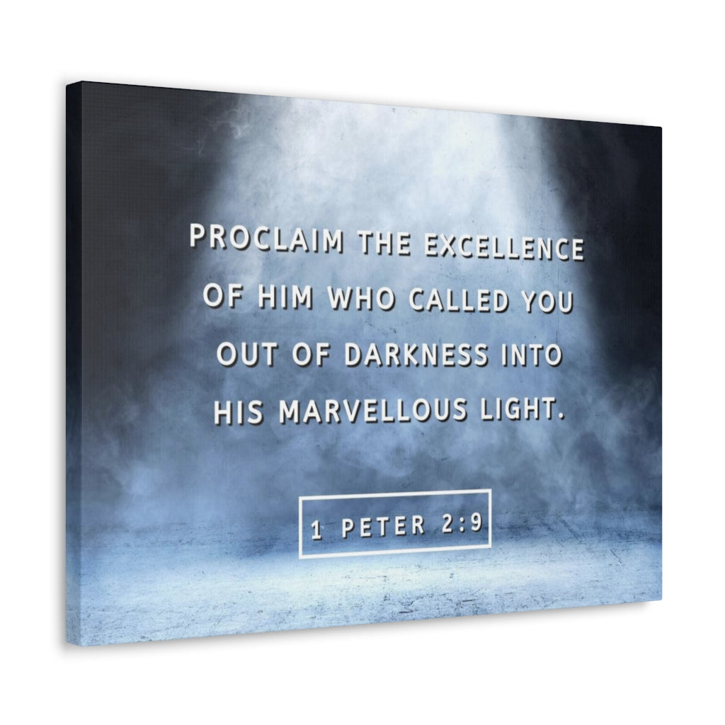 Scripture Walls His Marvellous Light 1 Peter 2:9 Bible Verse Canvas Christian Wall Art Ready to Hang Unframed-Express Your Love Gifts