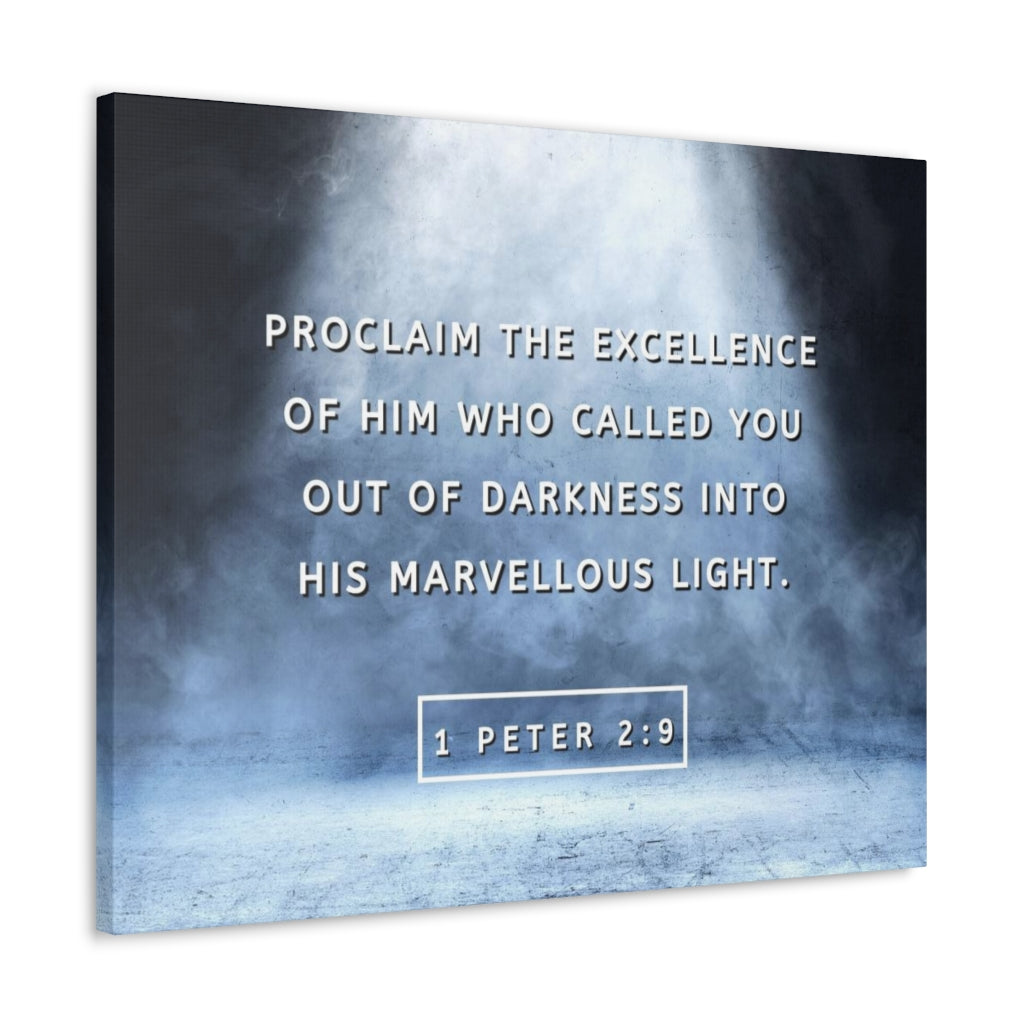 Scripture Walls His Marvellous Light 1 Peter 2:9 Bible Verse Canvas Christian Wall Art Ready to Hang Unframed-Express Your Love Gifts