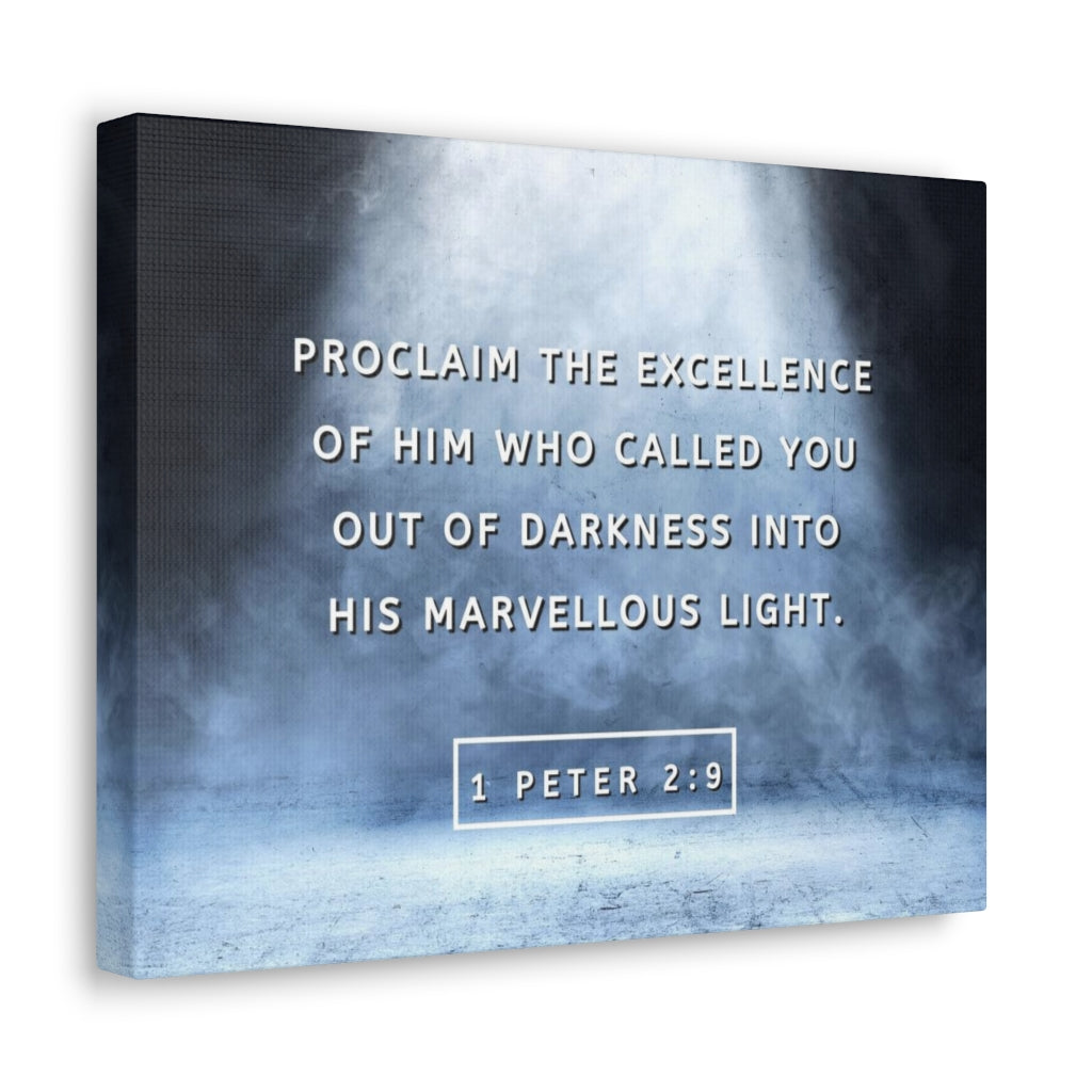 Scripture Walls His Marvellous Light 1 Peter 2:9 Bible Verse Canvas Christian Wall Art Ready to Hang Unframed-Express Your Love Gifts