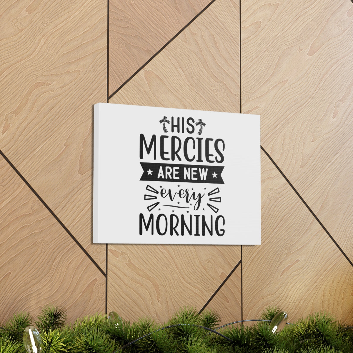 Scripture Walls His Mercies Lamentations 3:22-23 Christian Wall Art Bible Verse Print Ready to Hang Unframed-Express Your Love Gifts