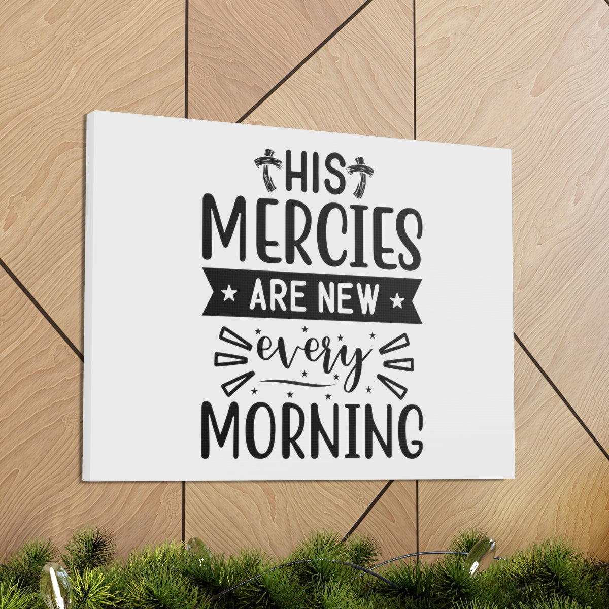 Scripture Walls His Mercies Lamentations 3:22-23 Christian Wall Art Bible Verse Print Ready to Hang Unframed-Express Your Love Gifts