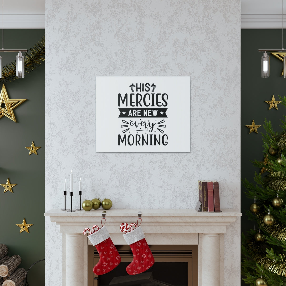 Scripture Walls His Mercies Lamentations 3:22-23 Christian Wall Art Bible Verse Print Ready to Hang Unframed-Express Your Love Gifts