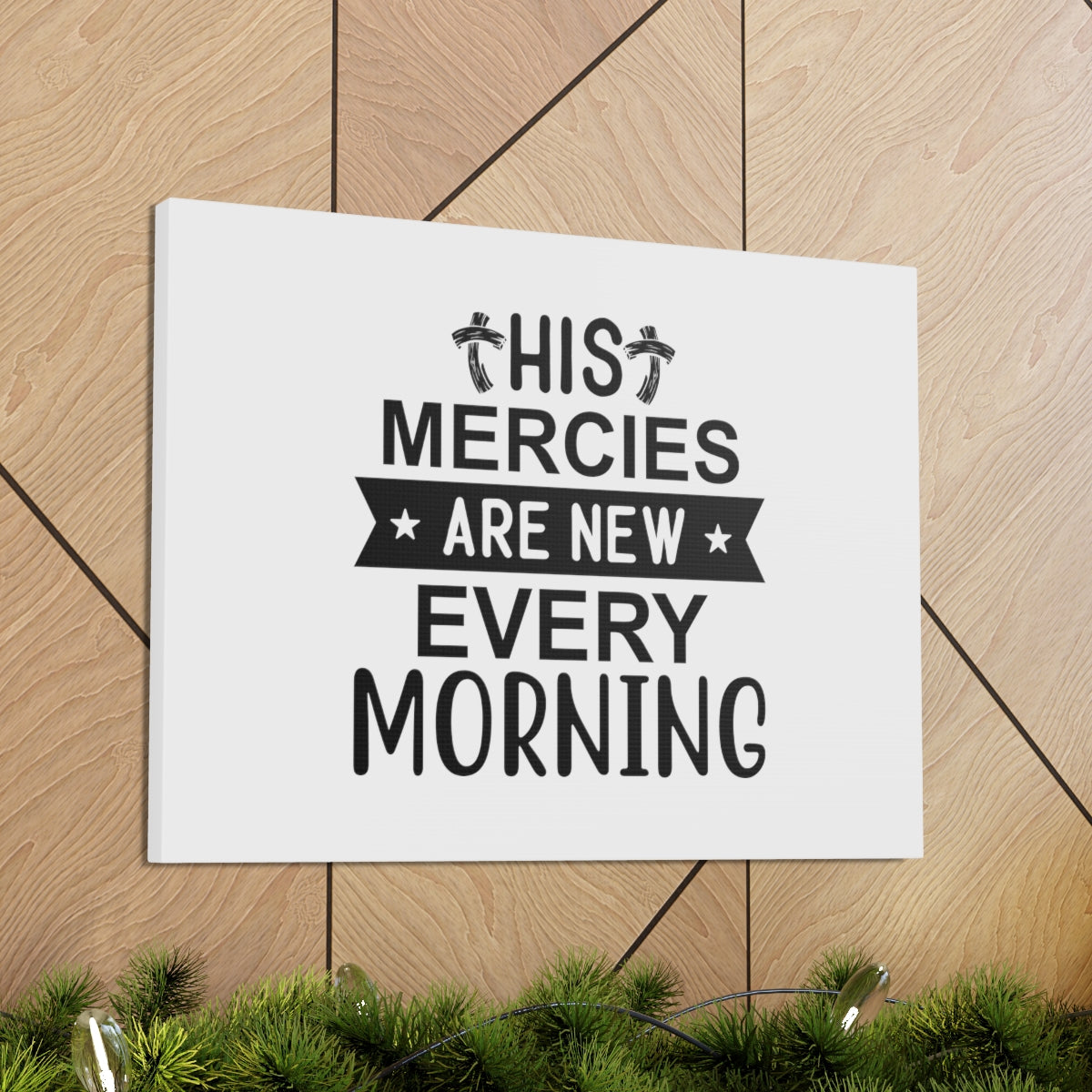 Scripture Walls His Mercies Psalm 118:24 Christian Wall Art Bible Verse Print Ready to Hang Unframed-Express Your Love Gifts