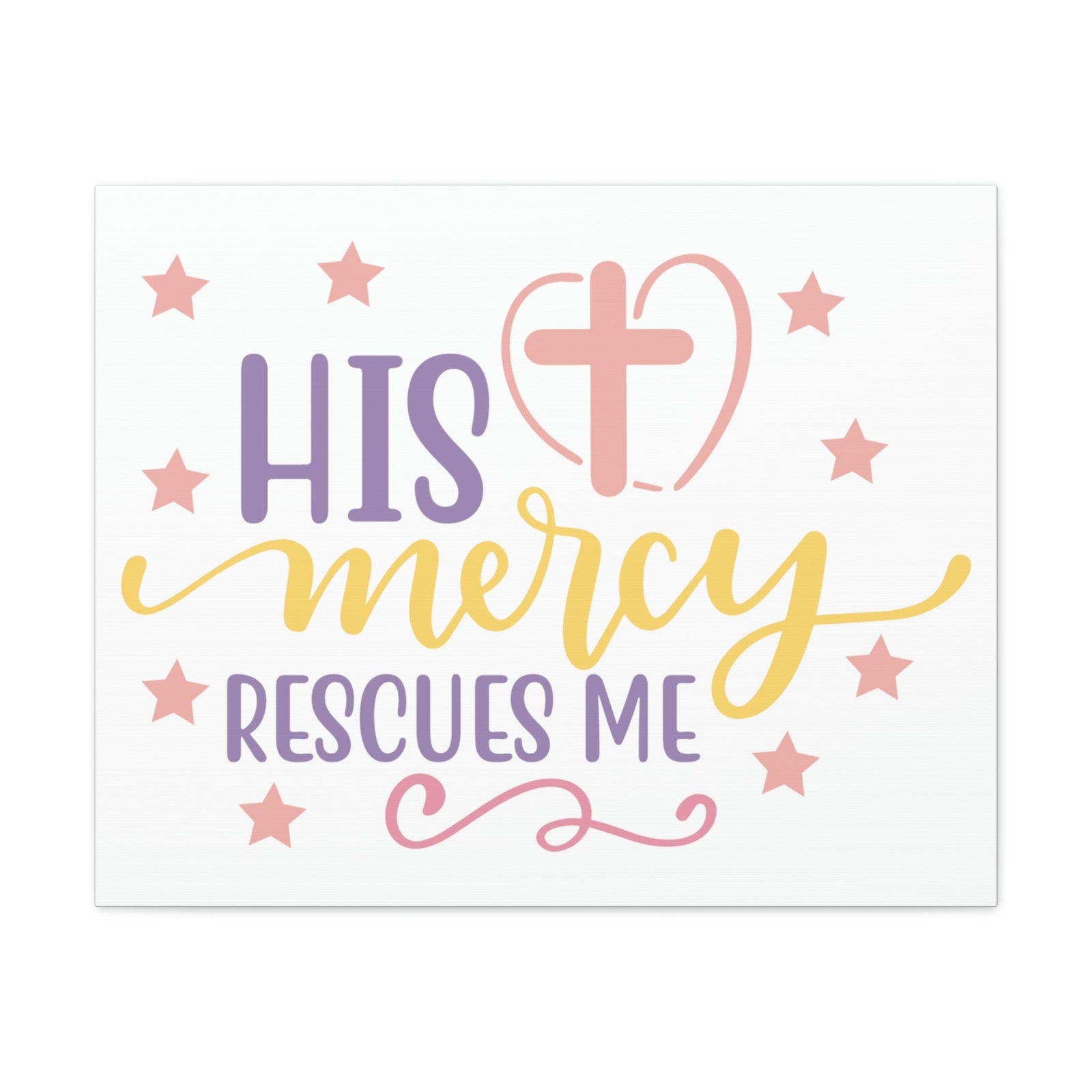 Scripture Walls His Mercy Rescues Deuteronomy 32:36 Christian Wall Art Print Ready to Hang Unframed-Express Your Love Gifts