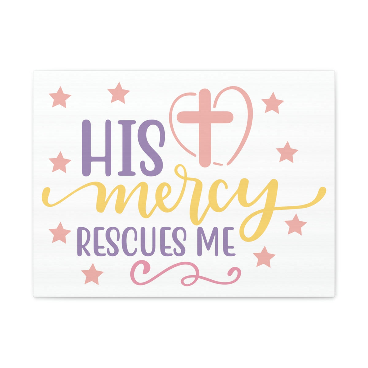 Scripture Walls His Mercy Rescues Deuteronomy 32:36 Christian Wall Art Print Ready to Hang Unframed-Express Your Love Gifts