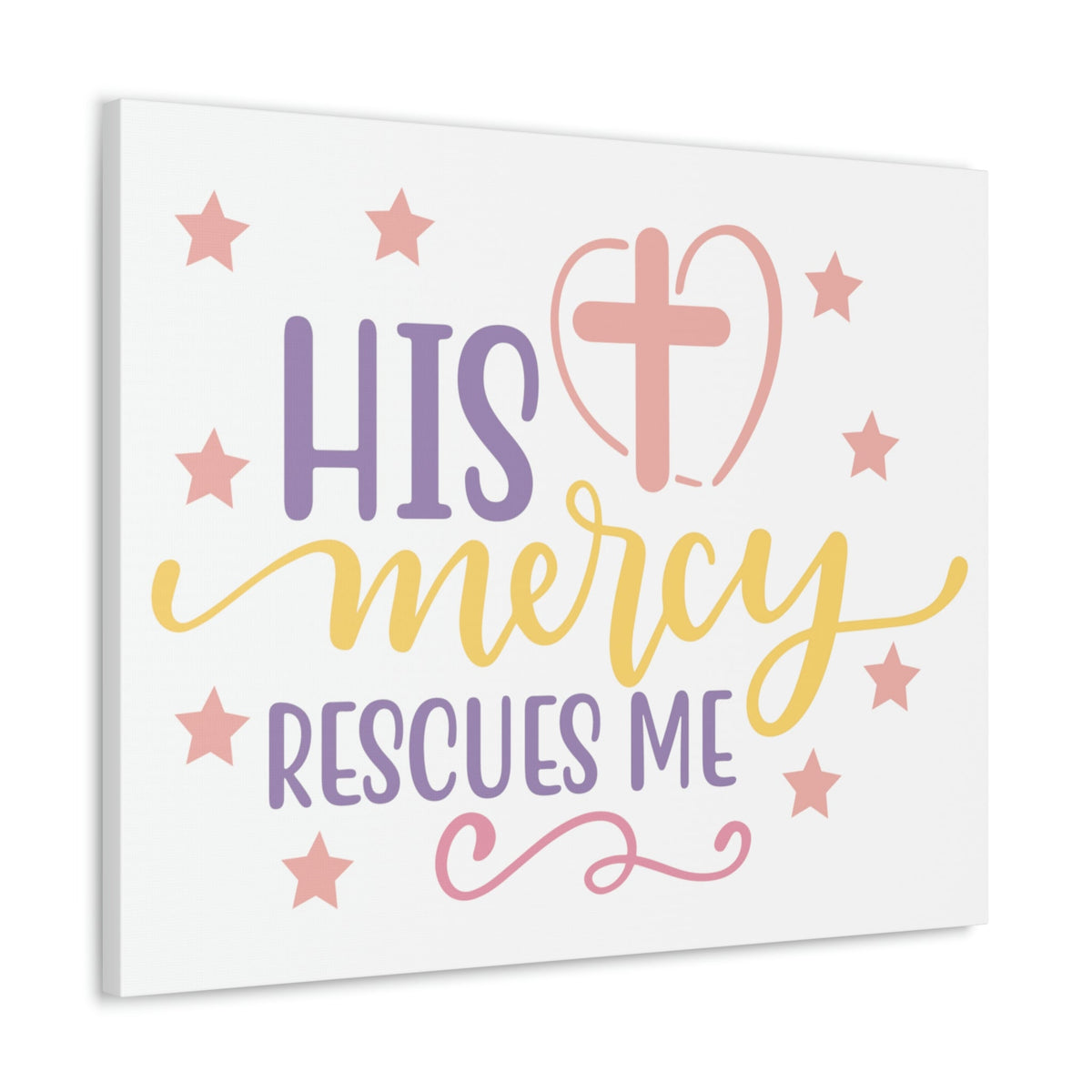Scripture Walls His Mercy Rescues Deuteronomy 32:36 Christian Wall Art Print Ready to Hang Unframed-Express Your Love Gifts