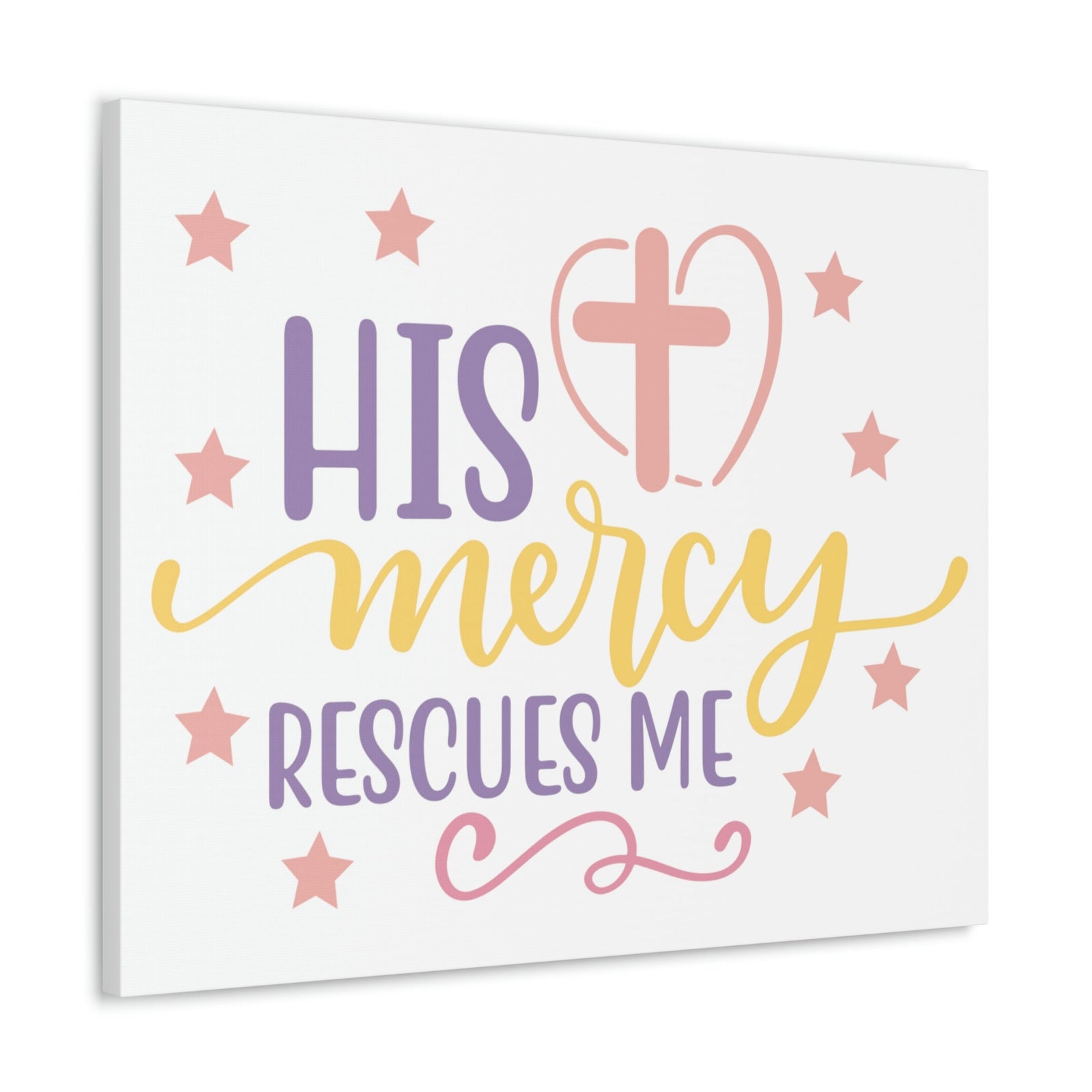 Scripture Walls His Mercy Rescues Deuteronomy 32:36 Christian Wall Art Print Ready to Hang Unframed-Express Your Love Gifts
