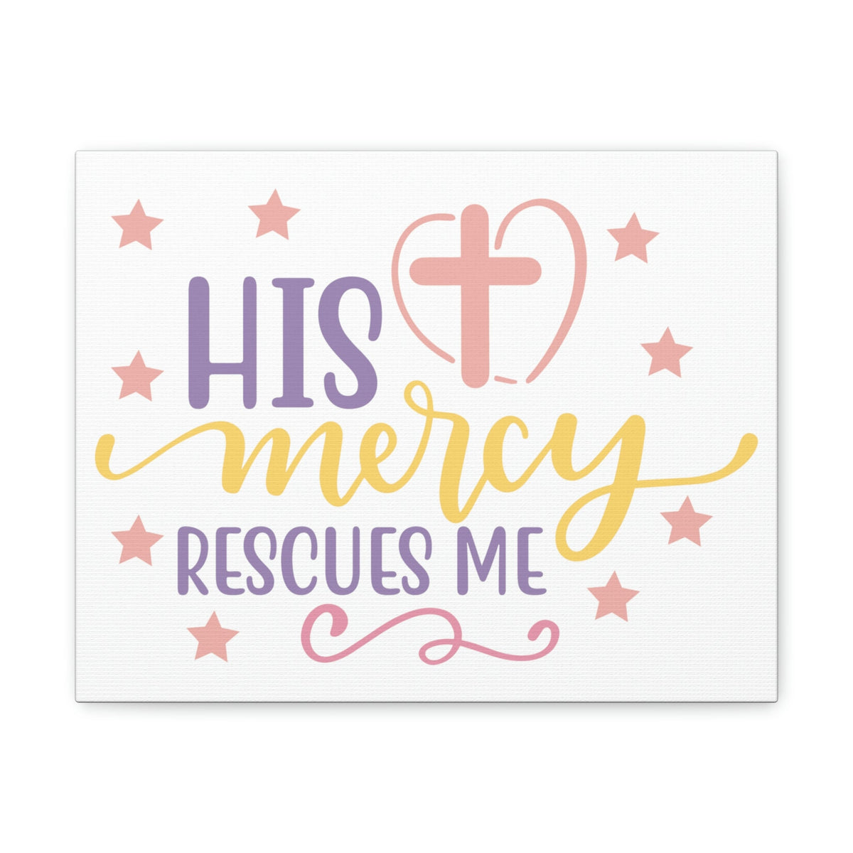 Scripture Walls His Mercy Rescues Deuteronomy 32:36 Christian Wall Art Print Ready to Hang Unframed-Express Your Love Gifts